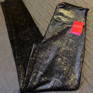 SPANX BLACK/gold brand new leggings
